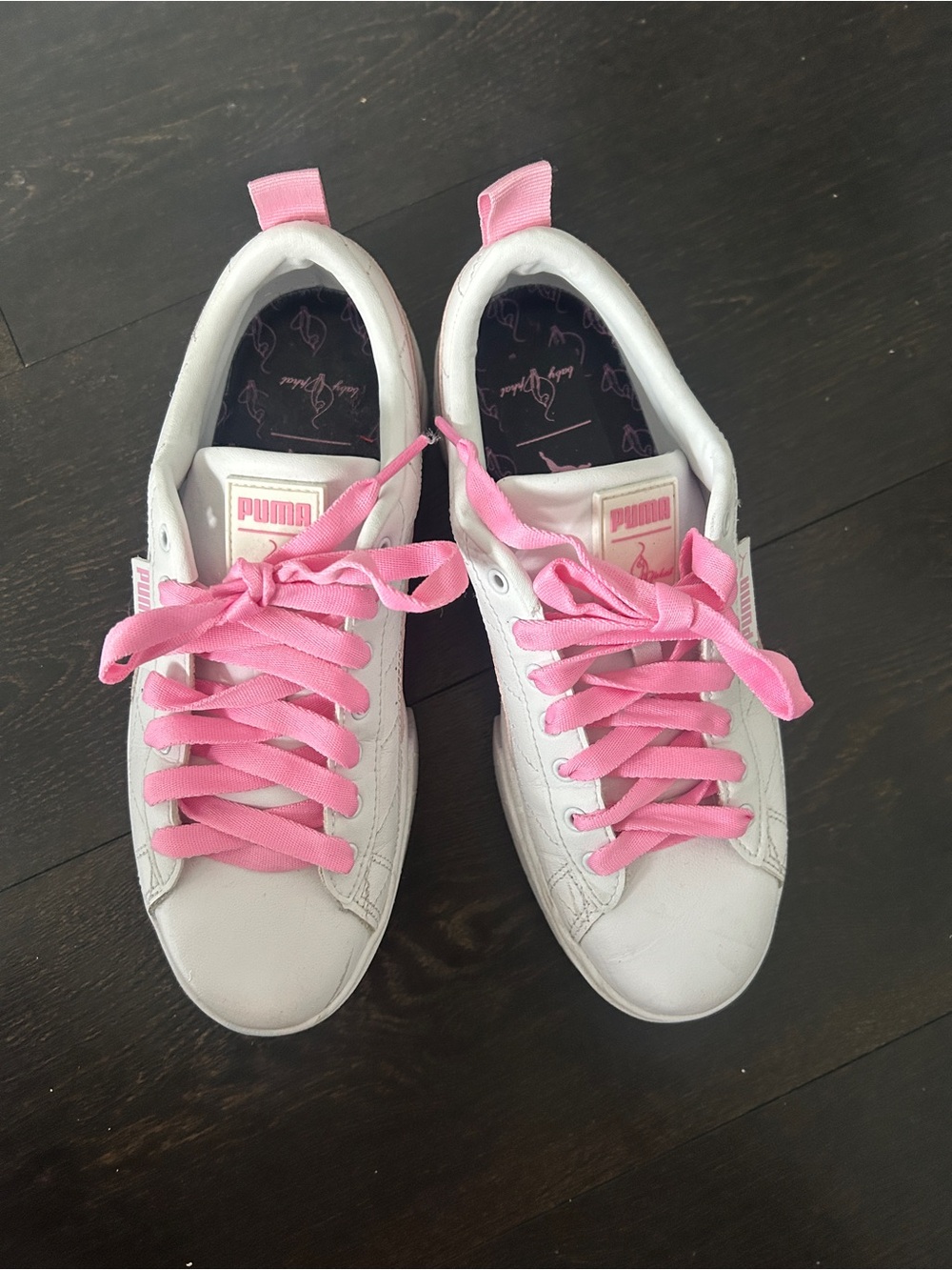 Y2K Baby Phat X Puma White and Pink Platform Sneakers - Picture 2 of 3